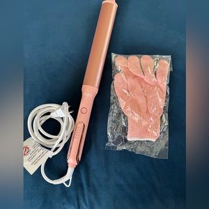 INH Bombshell Oval Curling wand + glove, curling iron wand for long hair